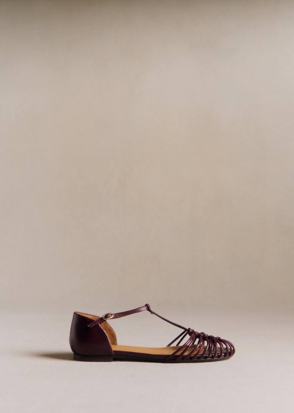 Sandales Low Mira - Bordeaux Lisse