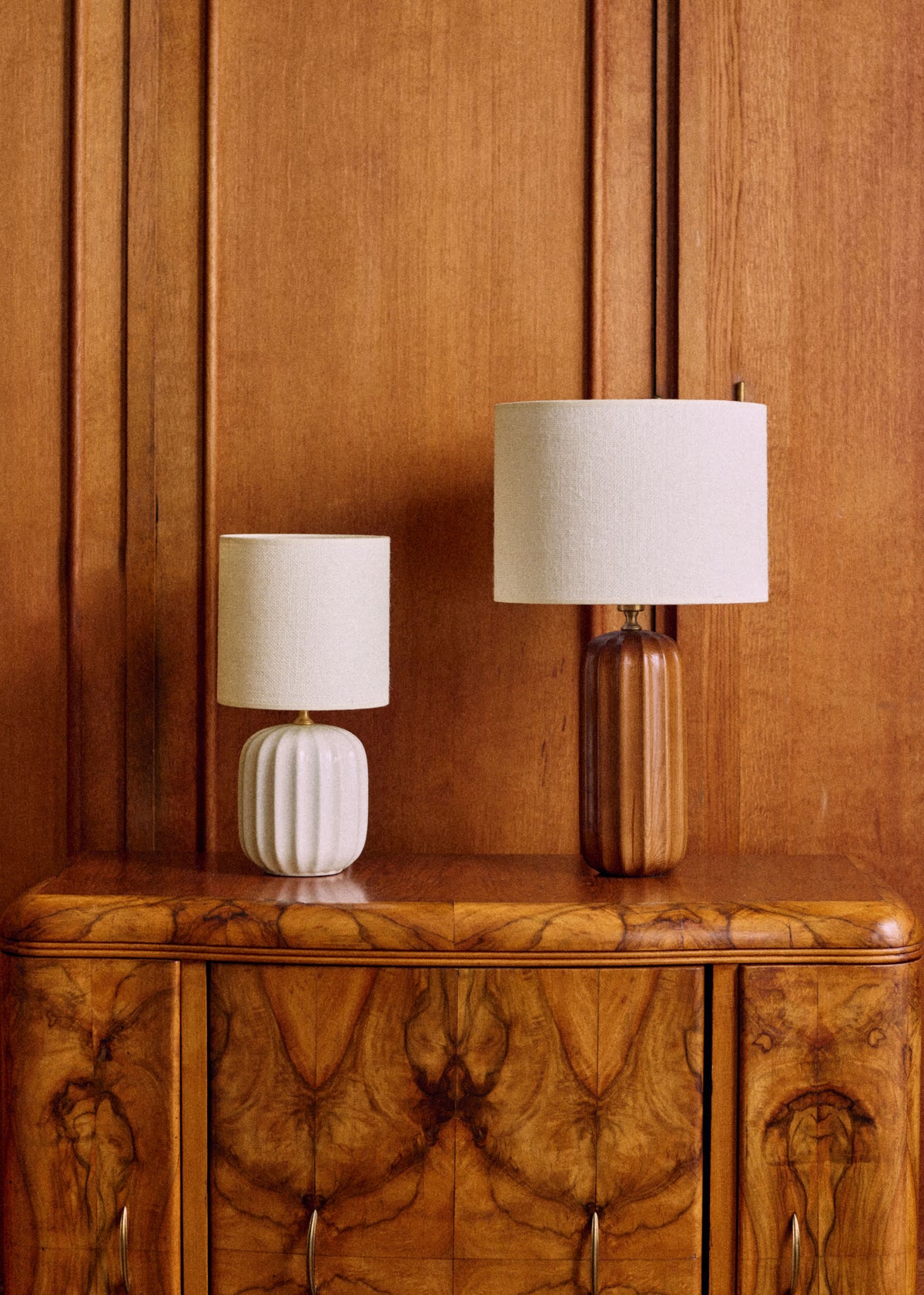 Lampe Traviata petit modèle - Ecru - Abat-jour Dolce - Jute Écru