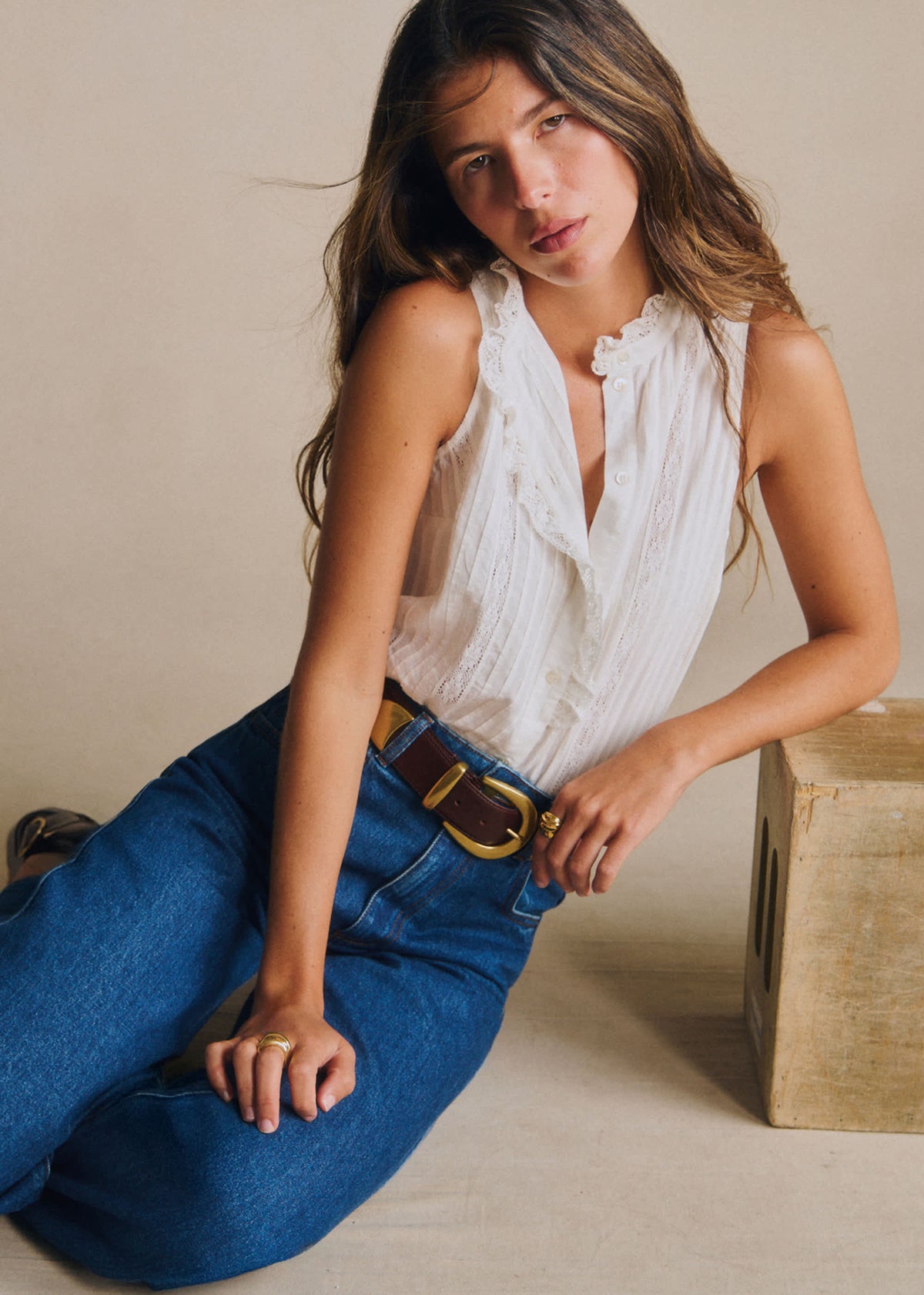 Chemise Celinda - Broderie Unie Ecru