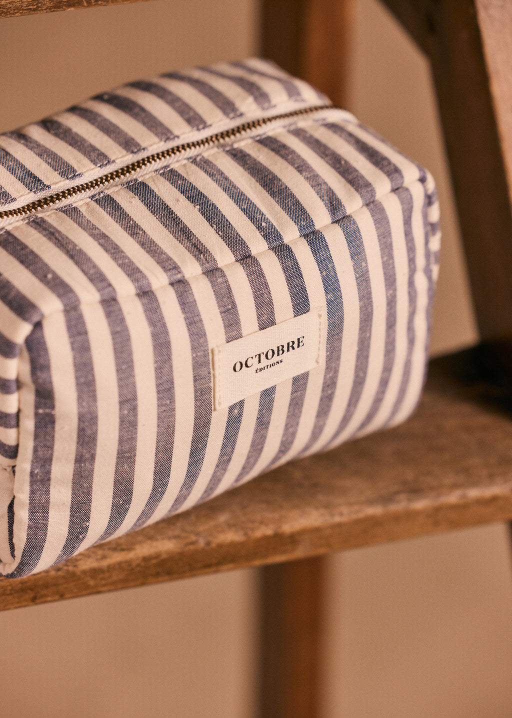 Trousse de toilette Twyman - Bleu / Écru