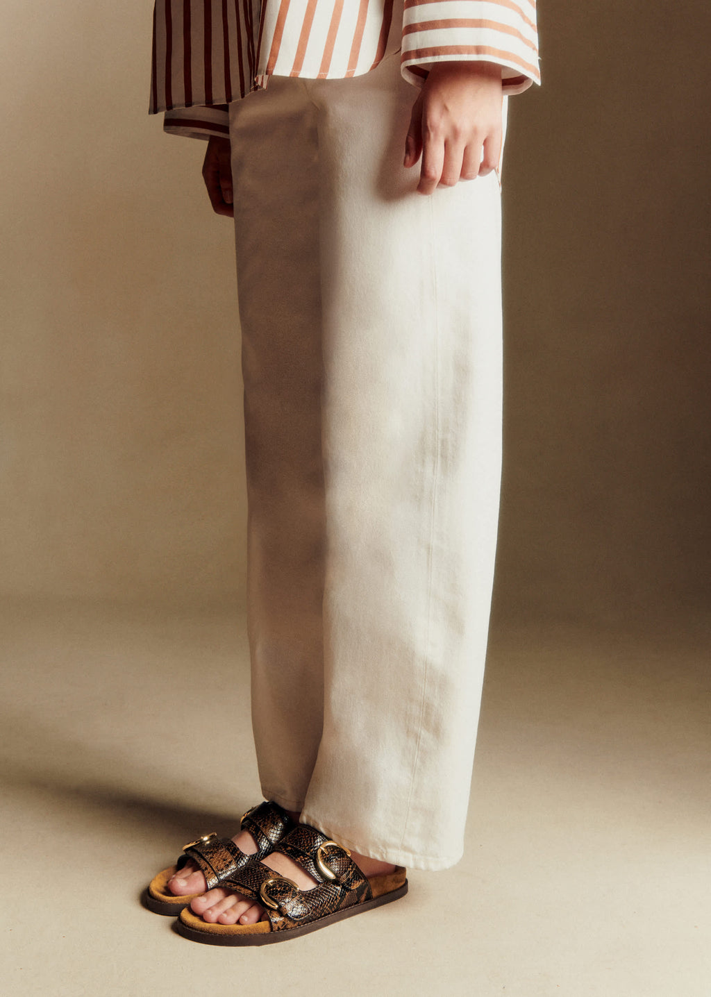 Mules Low Lenny - Kaki Python
