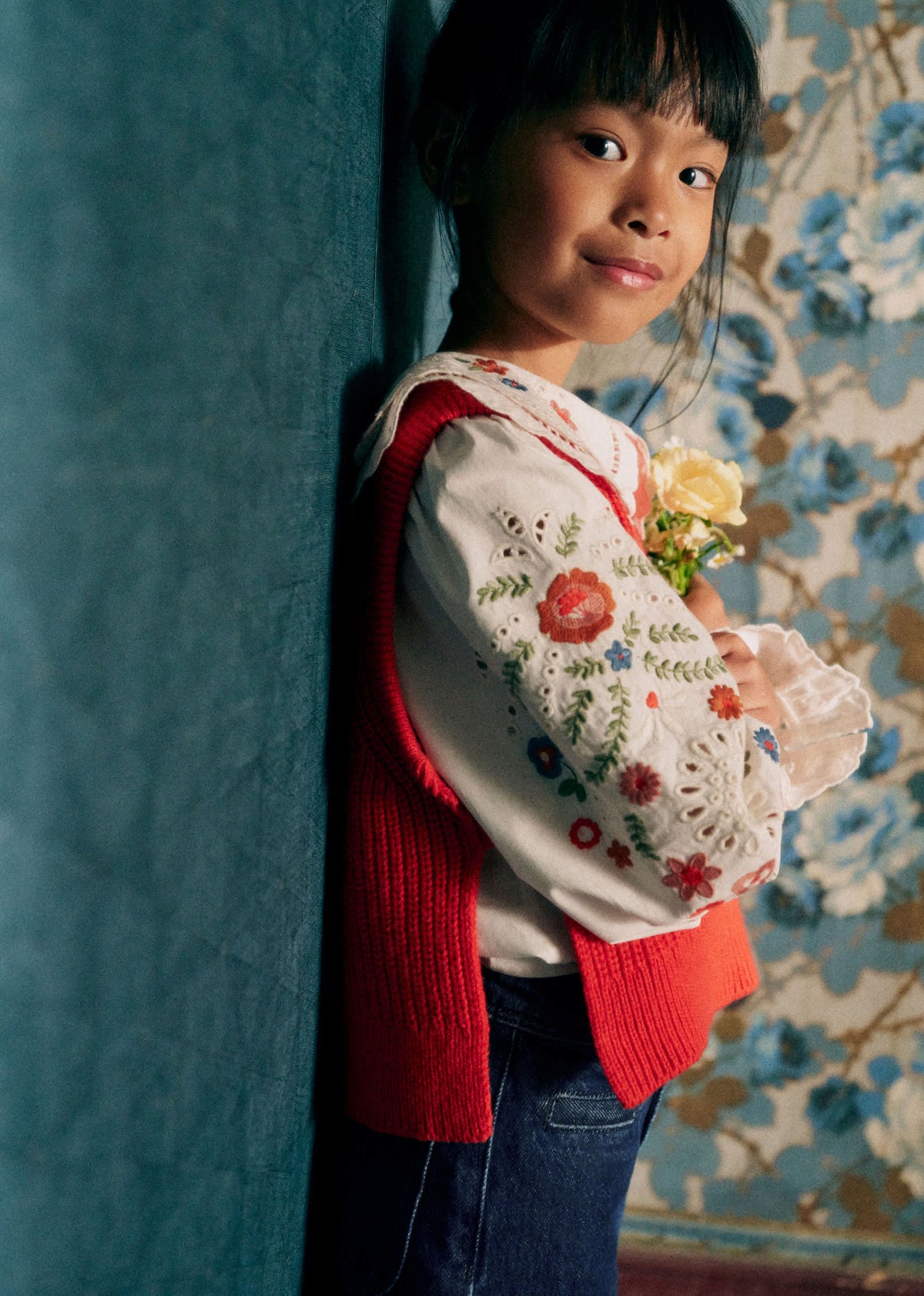 Chemise Gloria - Ecru / broderies multicos