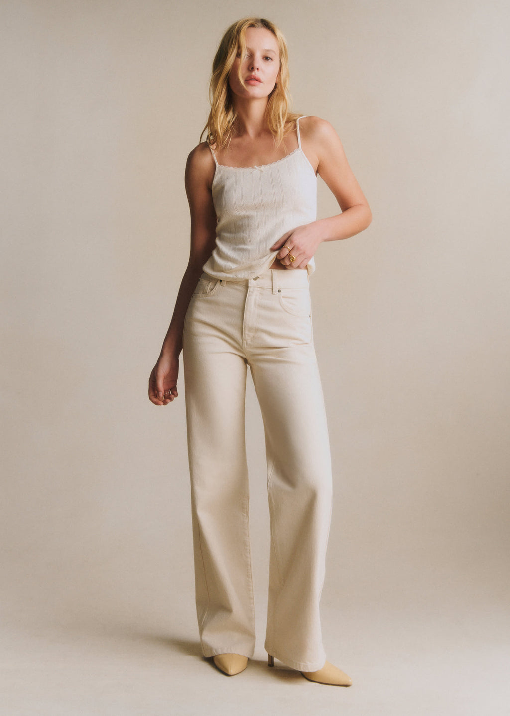 Pantalon Le New 70's - Ecru Chiné