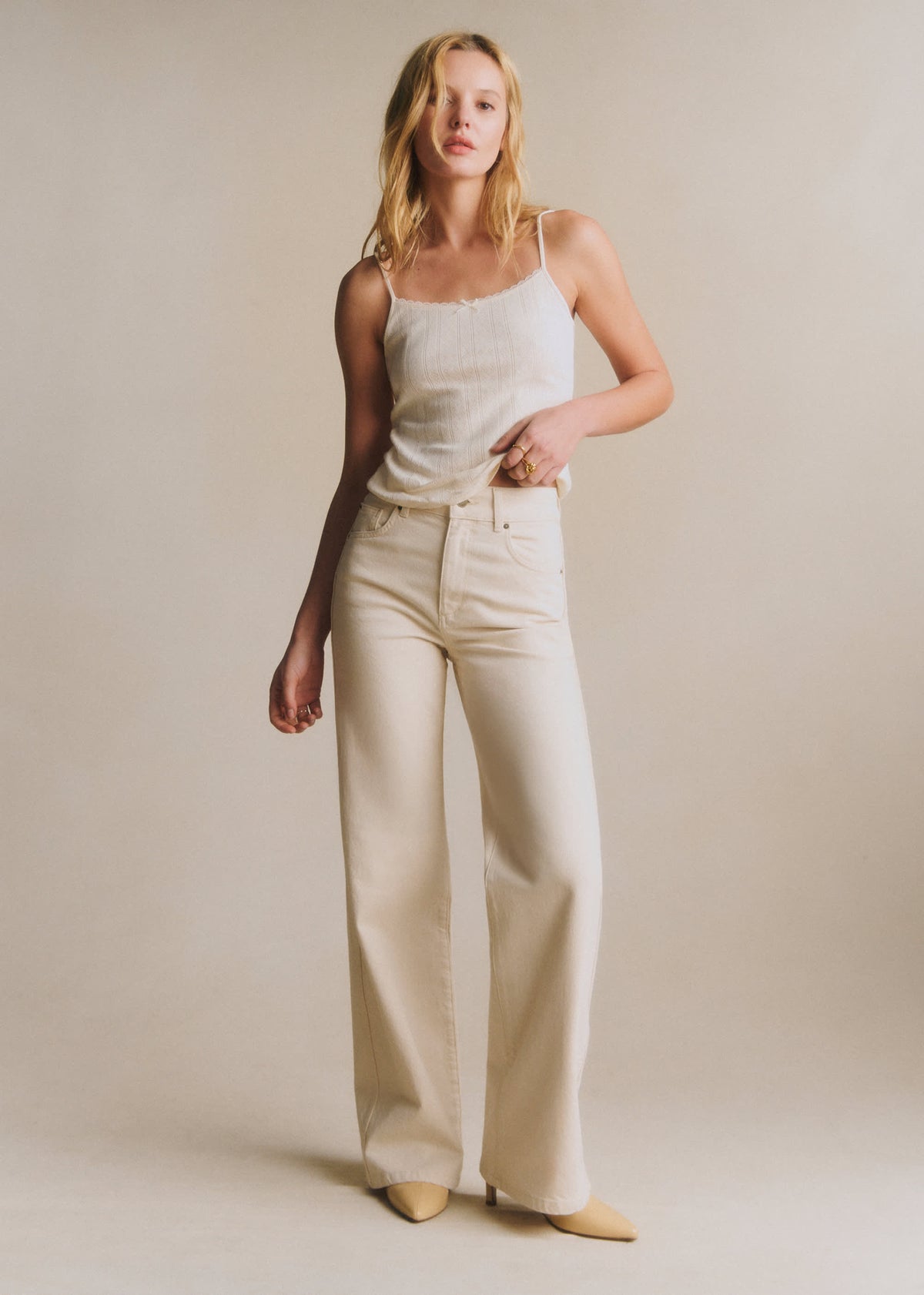 Pantalon Le New 70's - Ecru Chiné