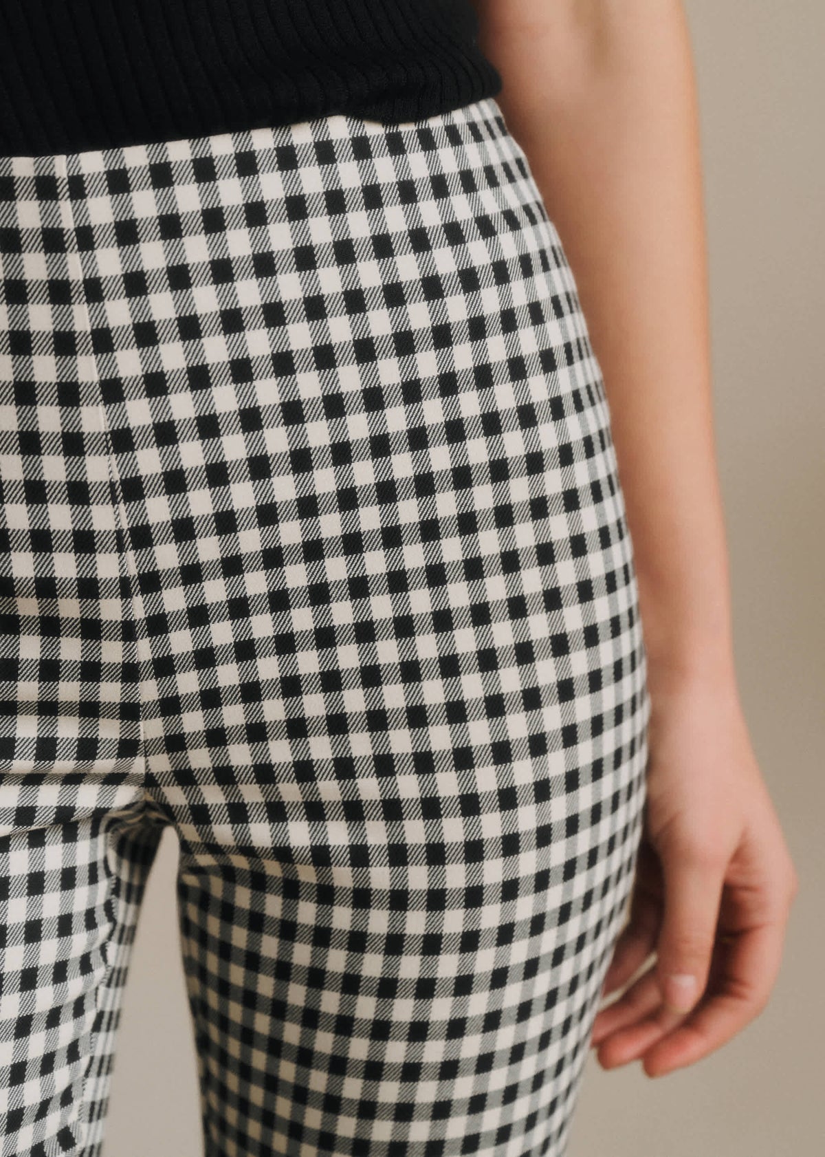 Pantalon Ciara - Vichy Noir et Blanc