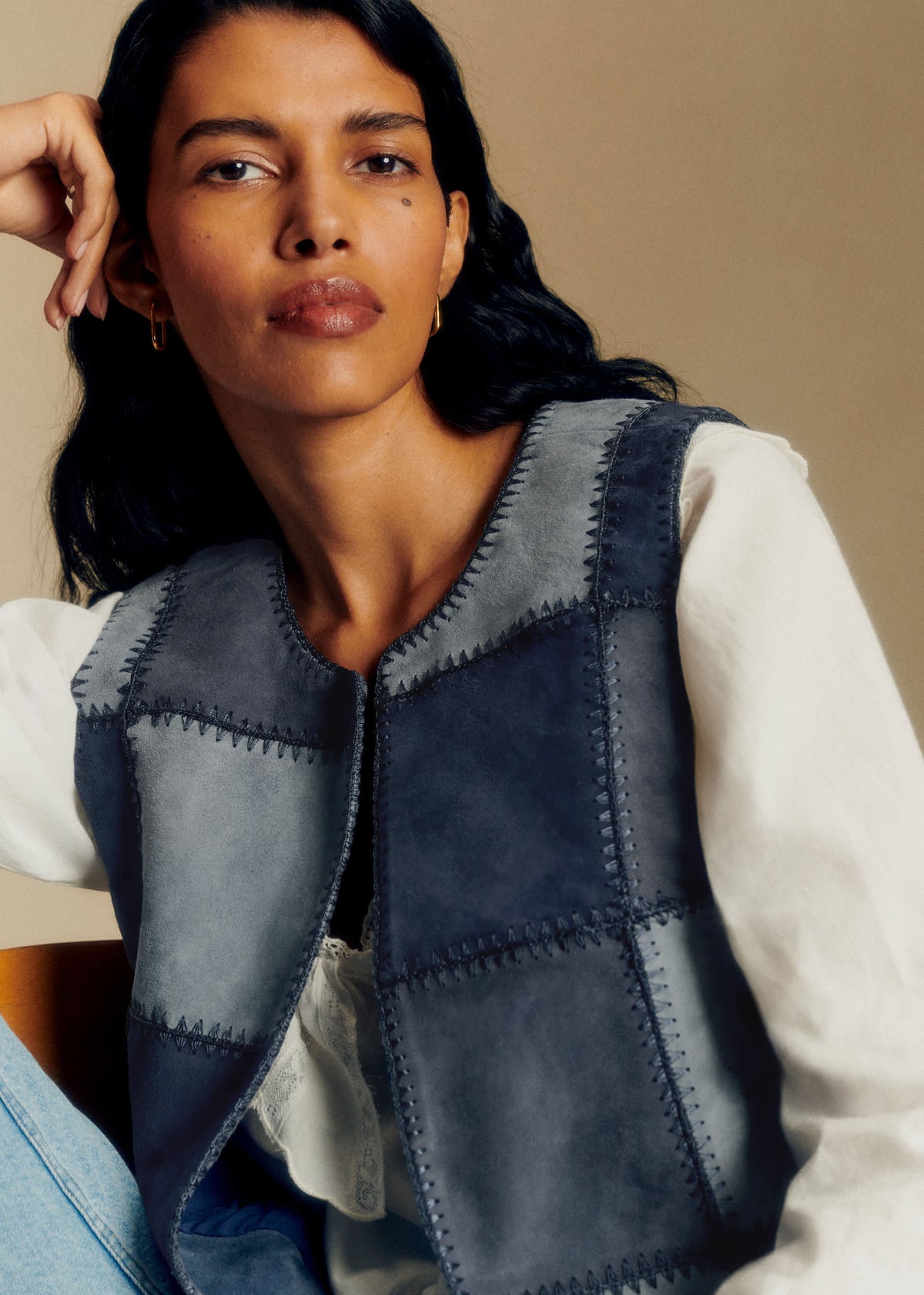Veste Eliot - Patchwork Bleu