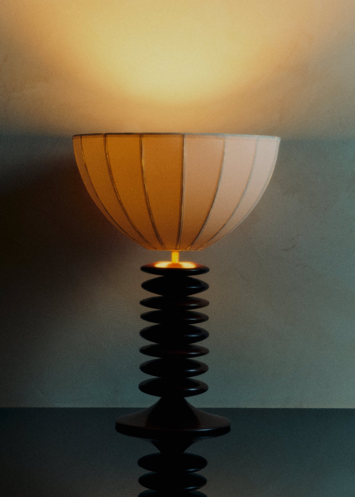 Lampe Tango - Acajou - Abat-jour Tango - Coton écru