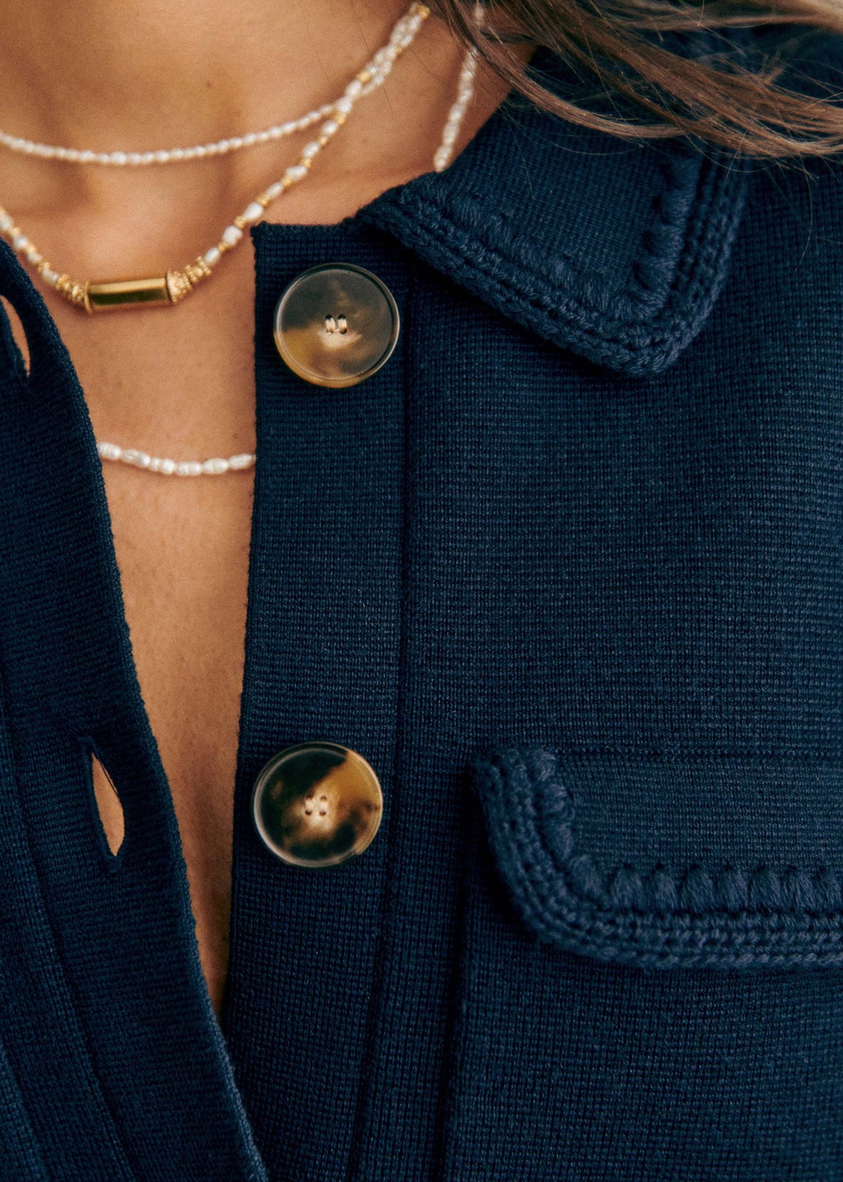 Gilet Betty - Crochet Marine