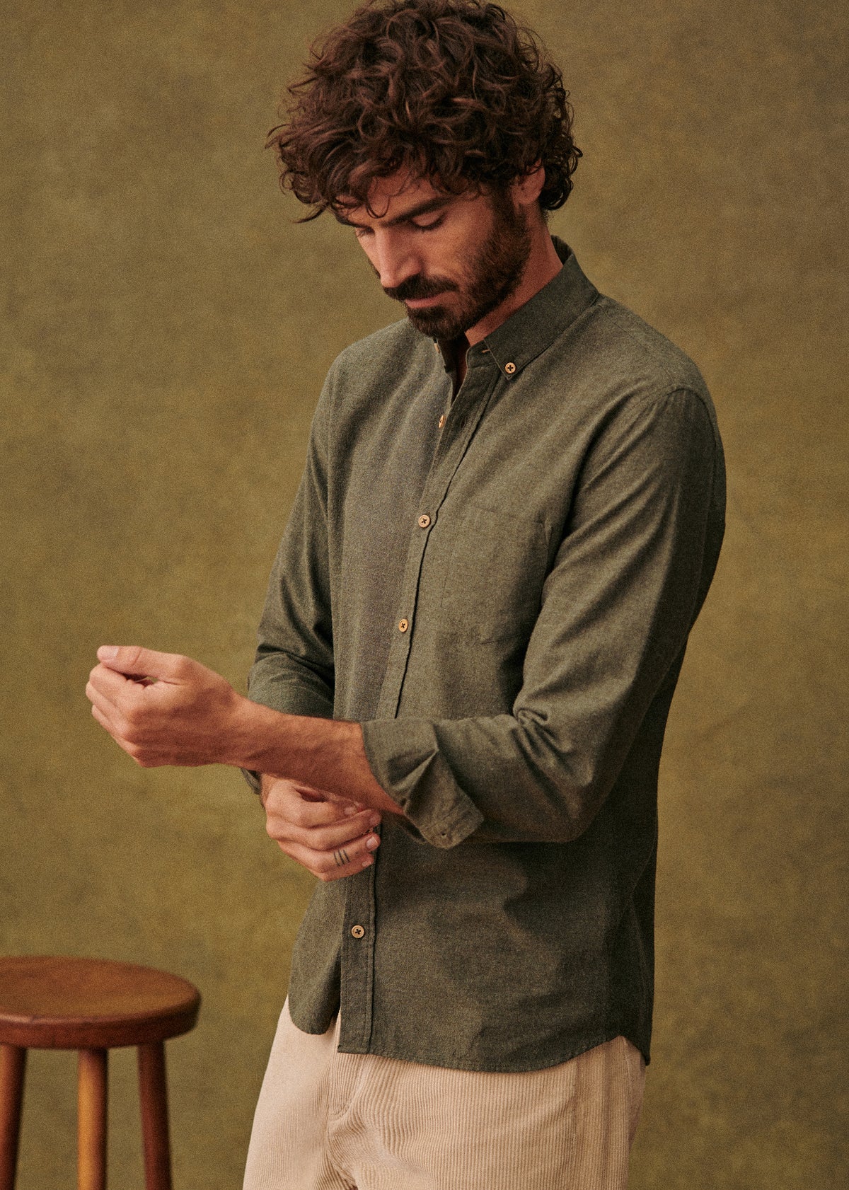 Chemise Charlie Flanelle - Kaki