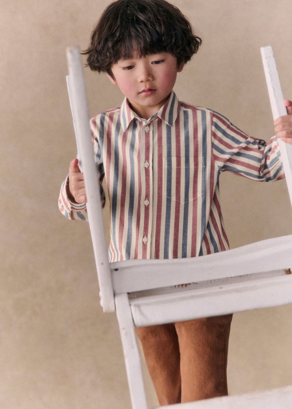 Chemise Tom - Rayures Bleu Blanc Rouge