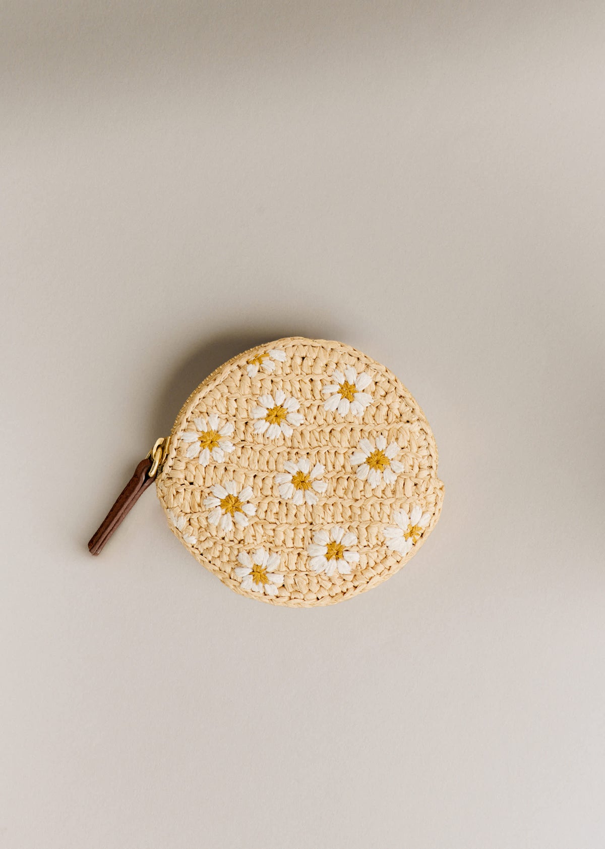 Porte-monnaie Nicole - Broderie Marguerites