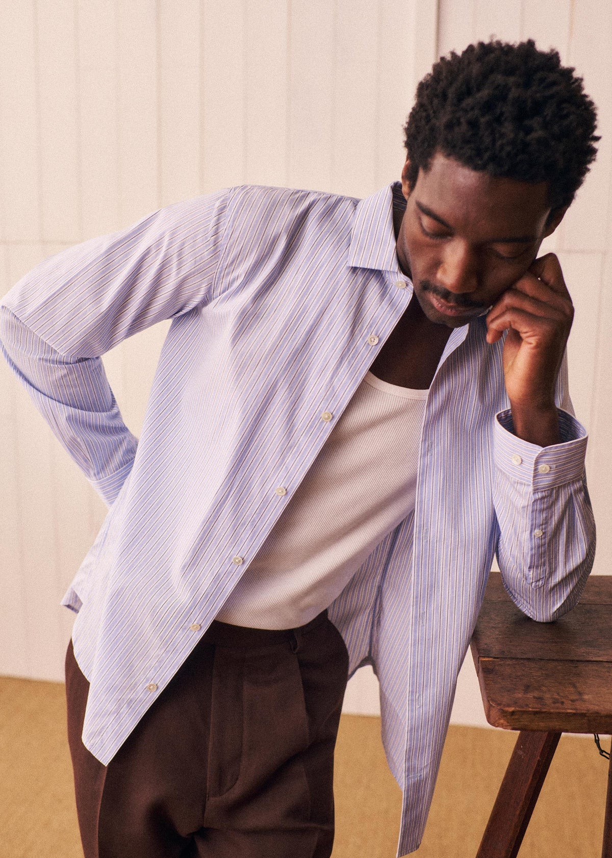 Chemise Allen - Bleu Rayures Blanc / Marine
