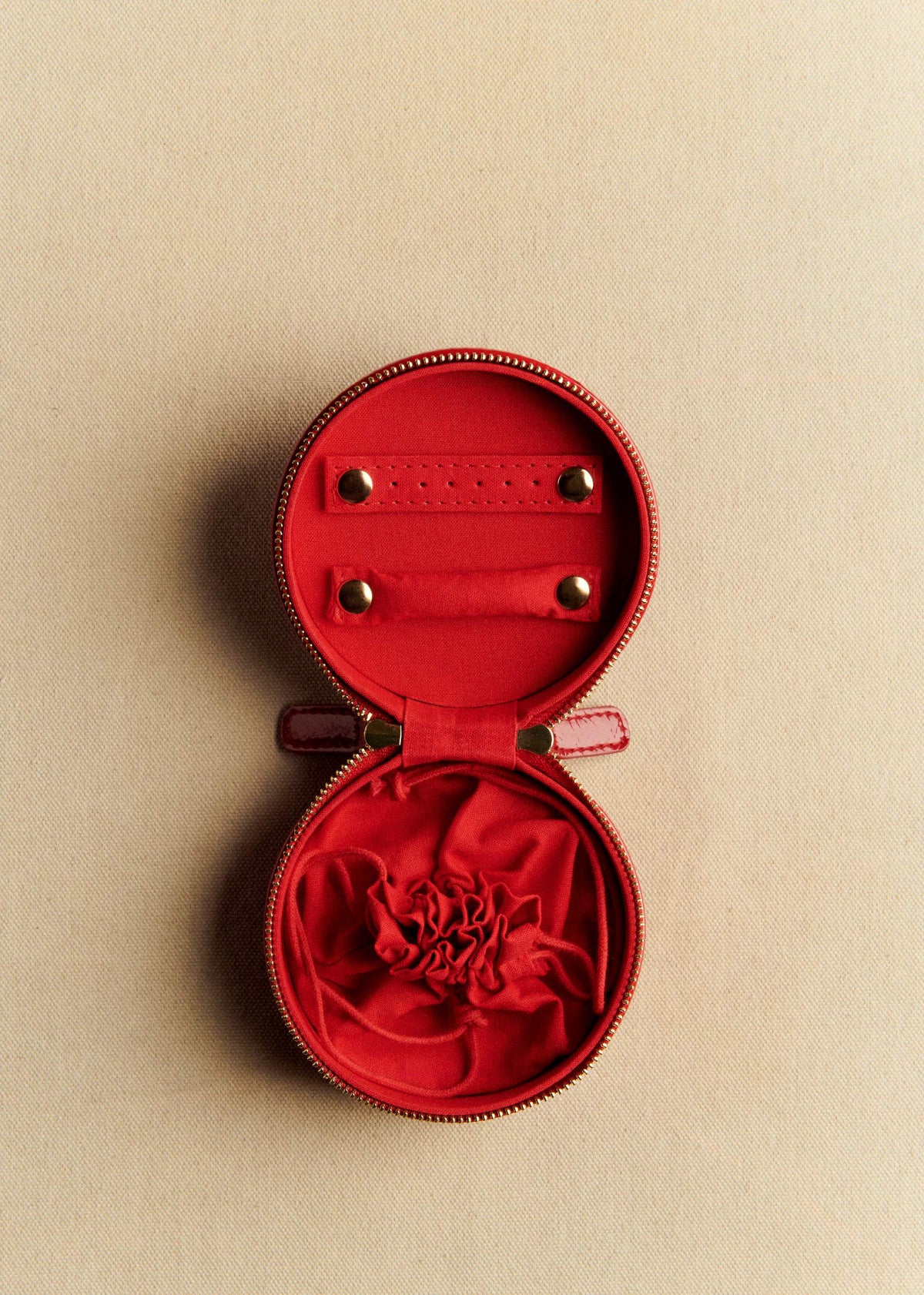 Écrin à bijoux vinyle - Rouge baiser