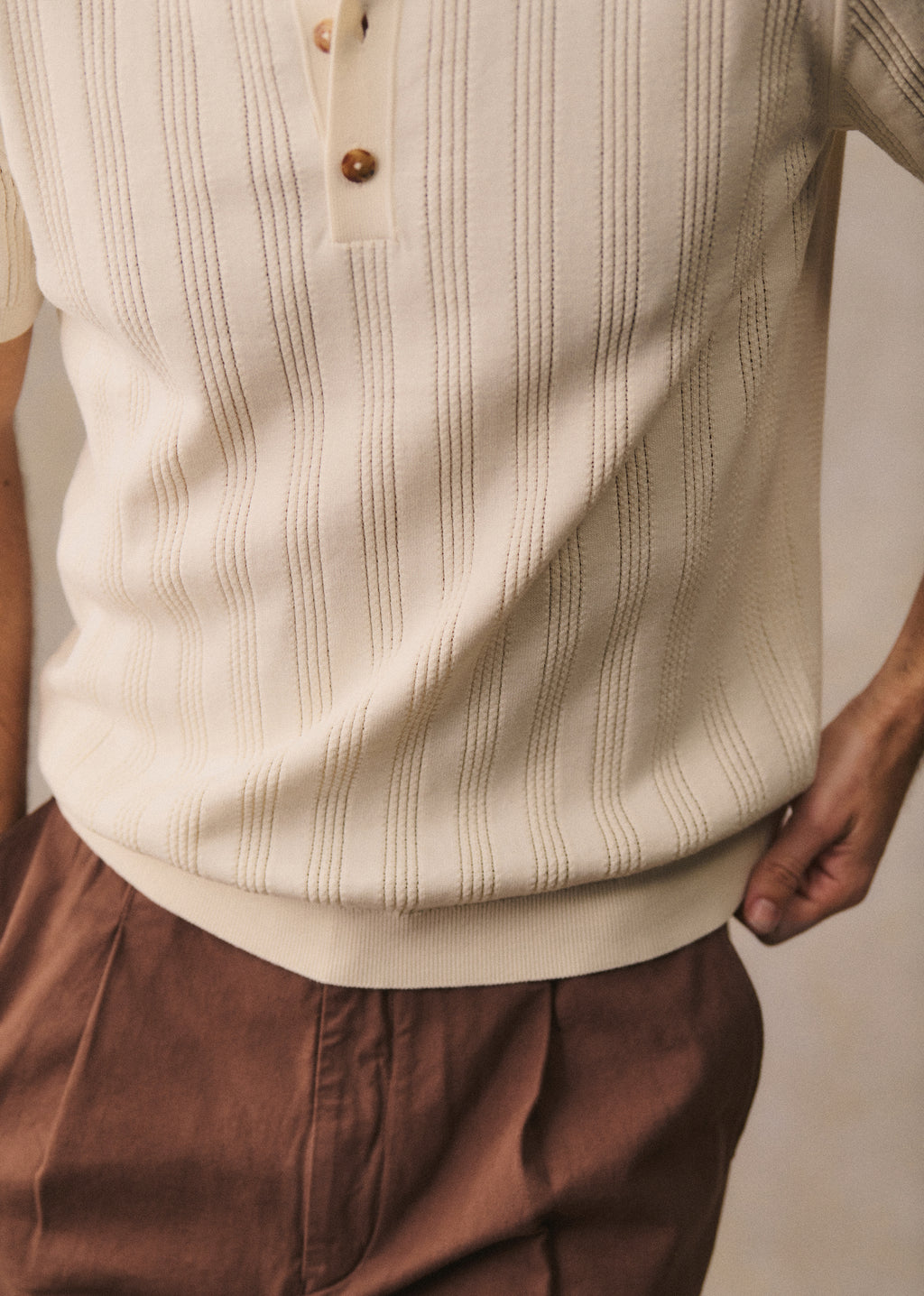 Polo Maille Rio - Écru