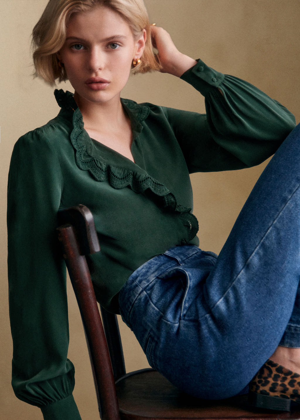 Chemise Chlo - Vert Bouteille