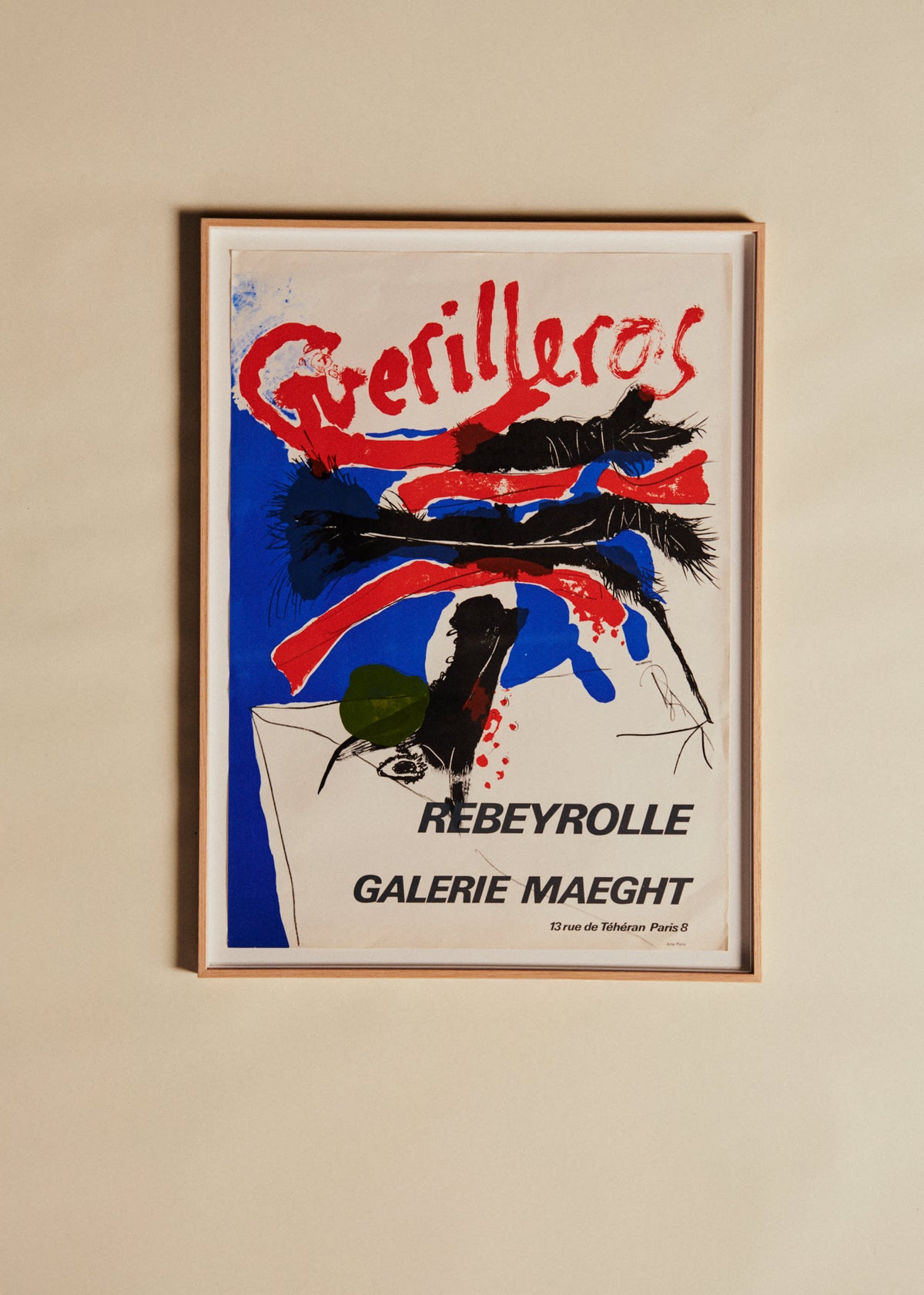 Affiche Galerie Maeght, Rebeyrolle - 62,5 x 84 cm