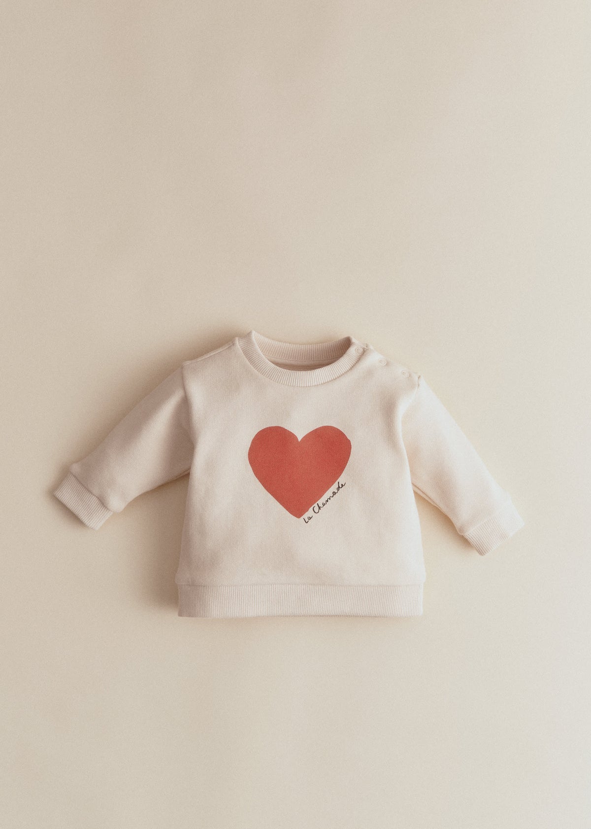 Sweat-Shirt La Chamade - Crème / Rouge