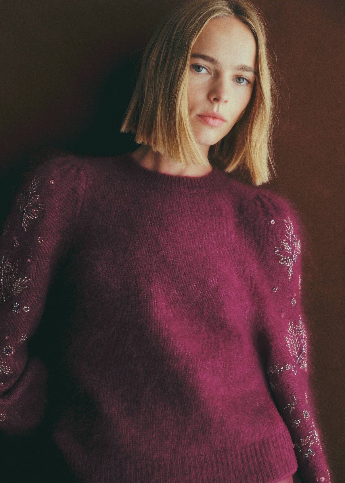 Pull Etienne - Raisin - Création Rose