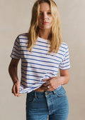 T-Shirt Conrad - Blanc / Bleu Vif