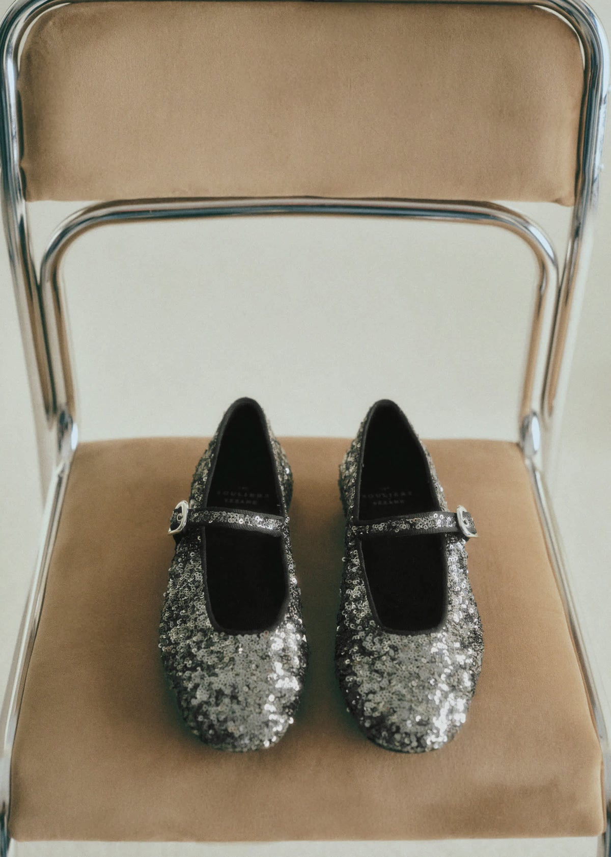 Ballerines Low Valentin - Anthracite Sequins