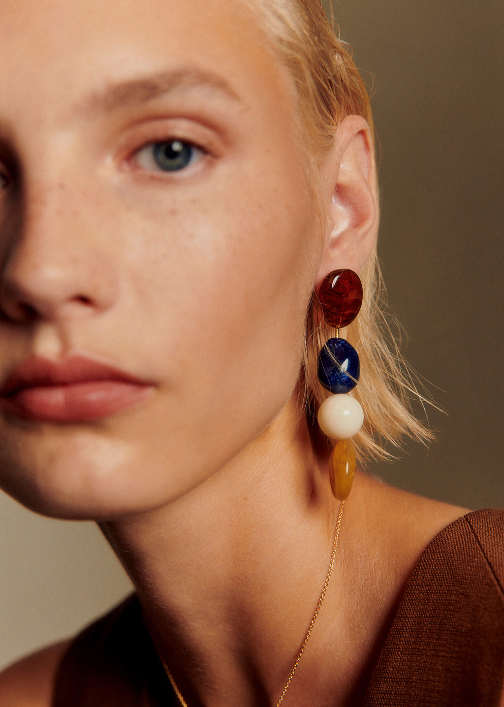 Boucles d'oreilles Sabrina - Bleu Multi