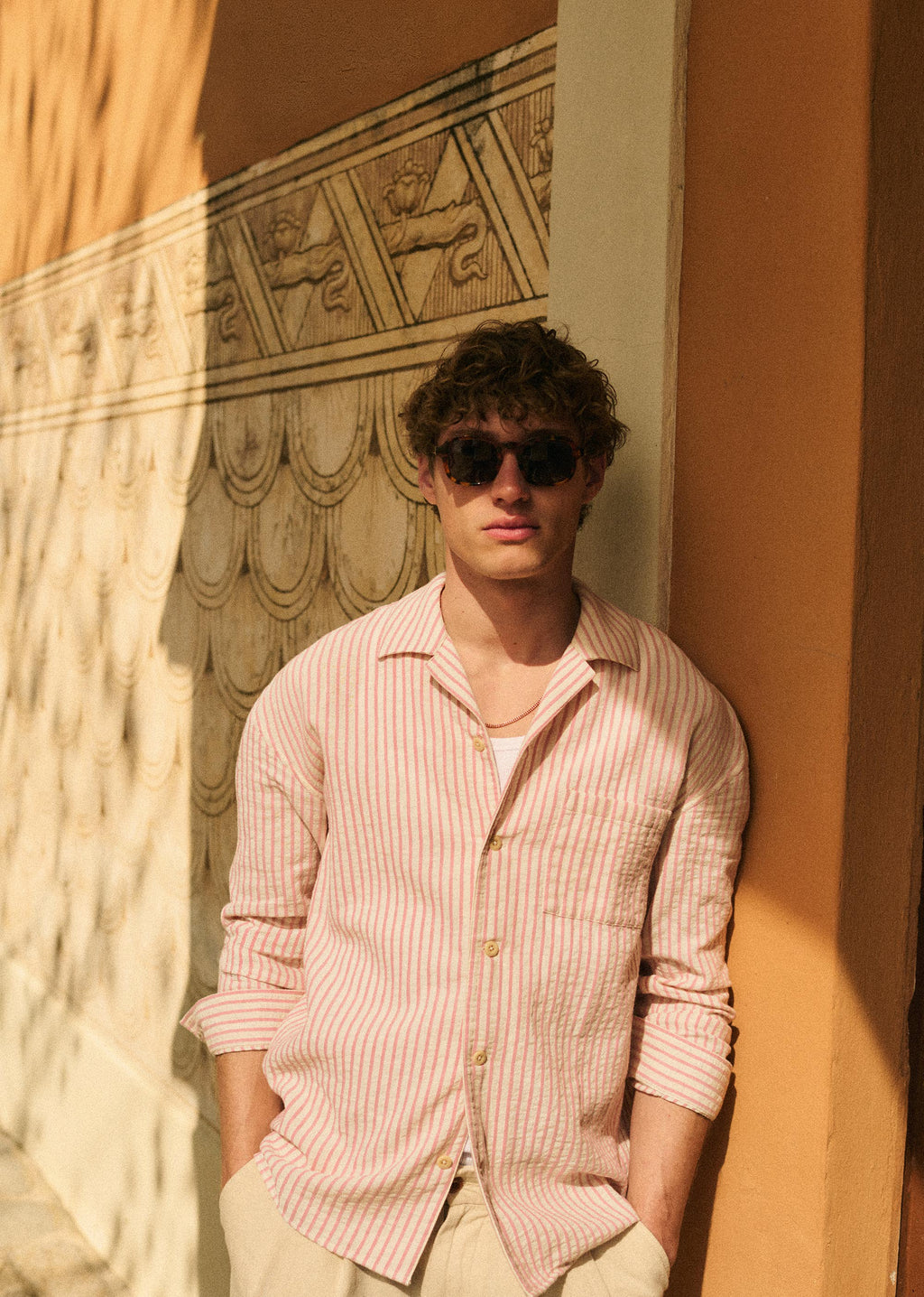 Chemise Harty - Rayures Écru / Rose