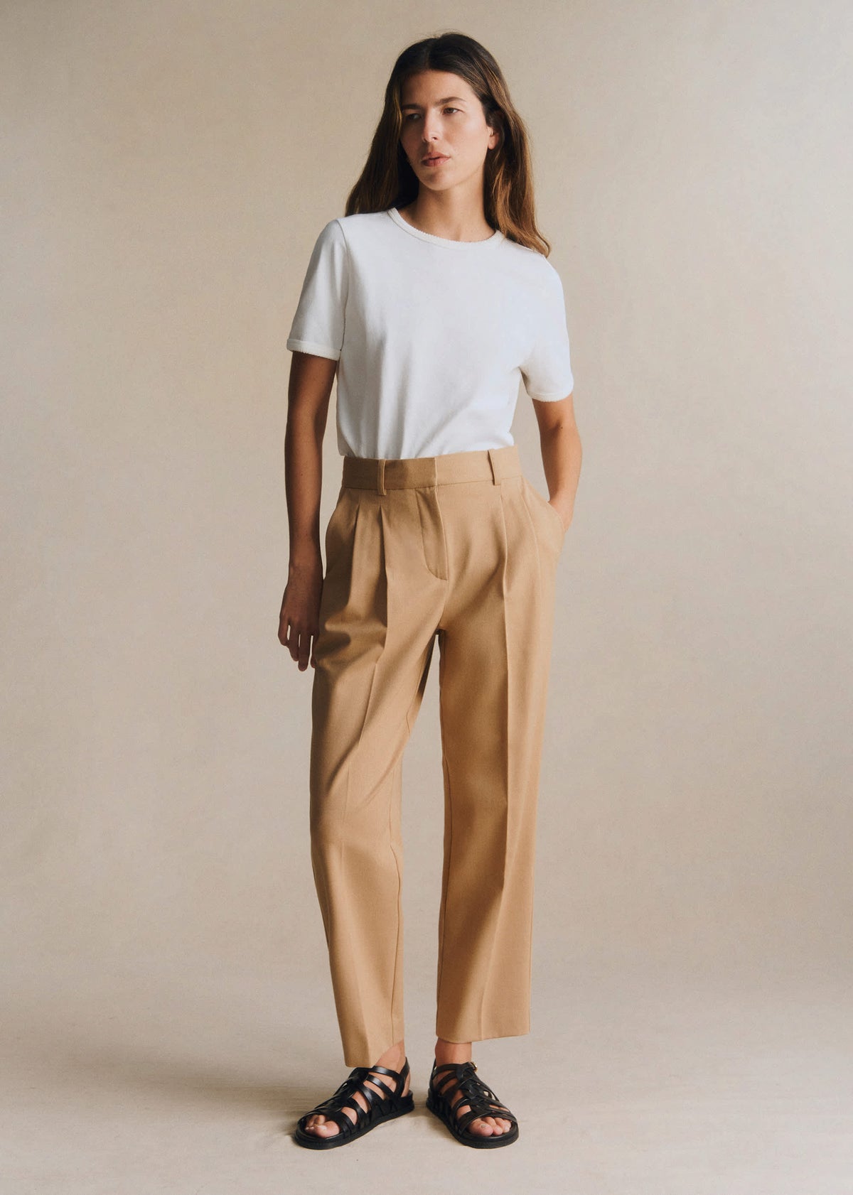 Pantalon Romain - Camel Clair
