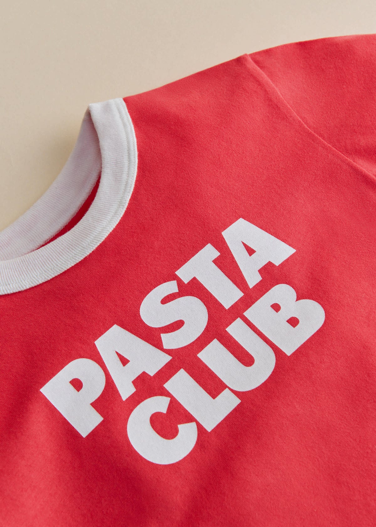 T-Shirt Pasta Club - Rouge / Ecru