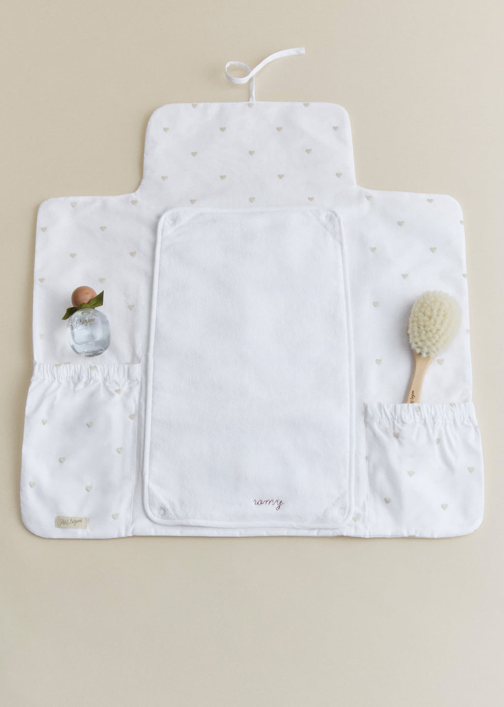 Matelas à langer nomade - Coeur Beige