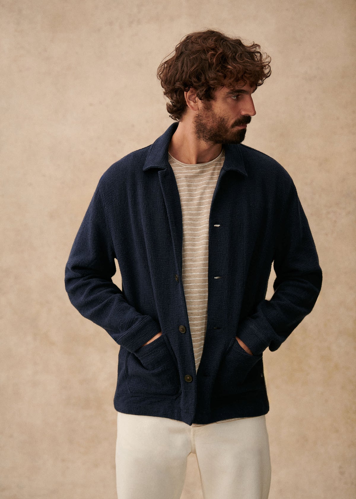 Veste Irwin - Marine texturé