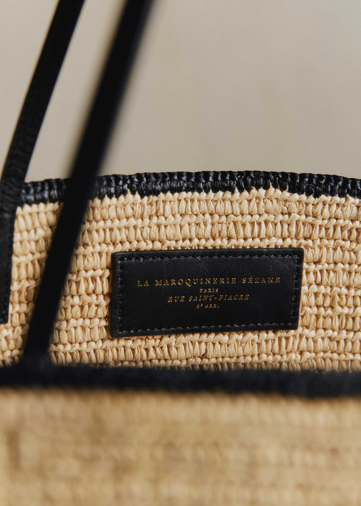 Panier Maia - Raphia Naturel Noir