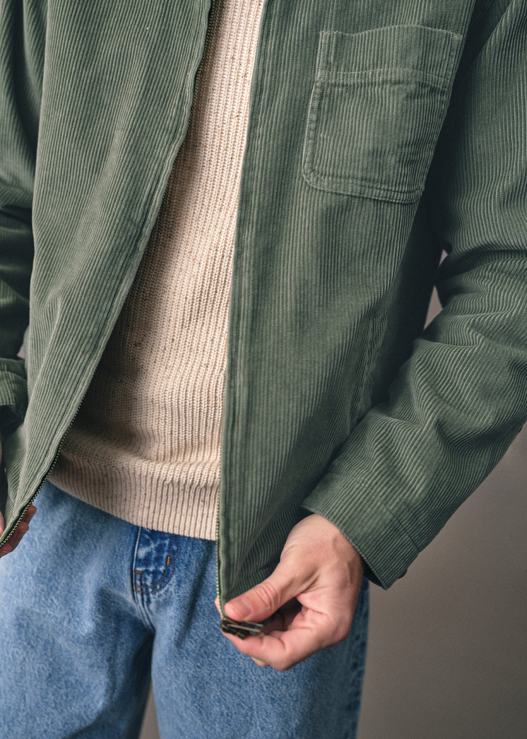 Veste Benson Velours Côtelé - Vert