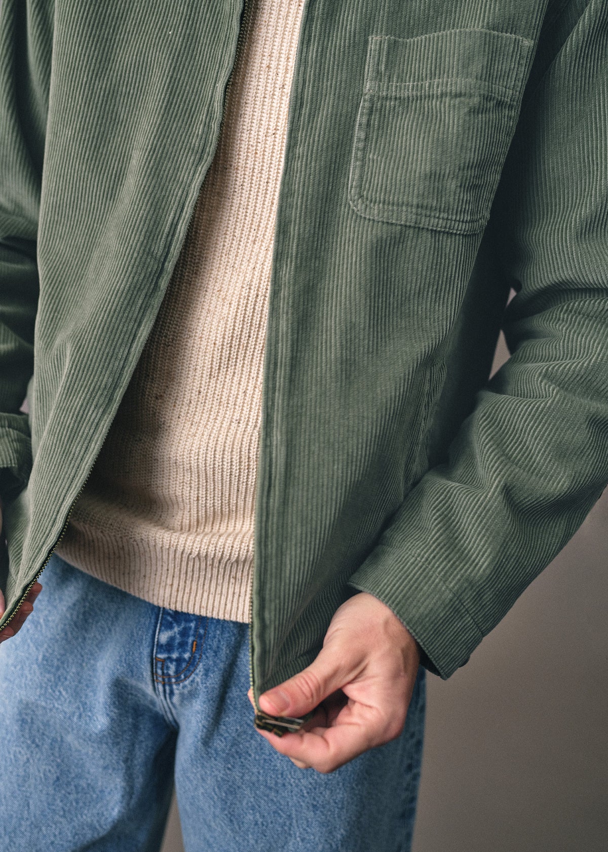 Veste Benson Velours Côtelé - Vert