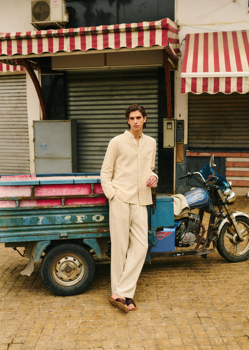 Chemise Luke - Rayures Écru / Beige