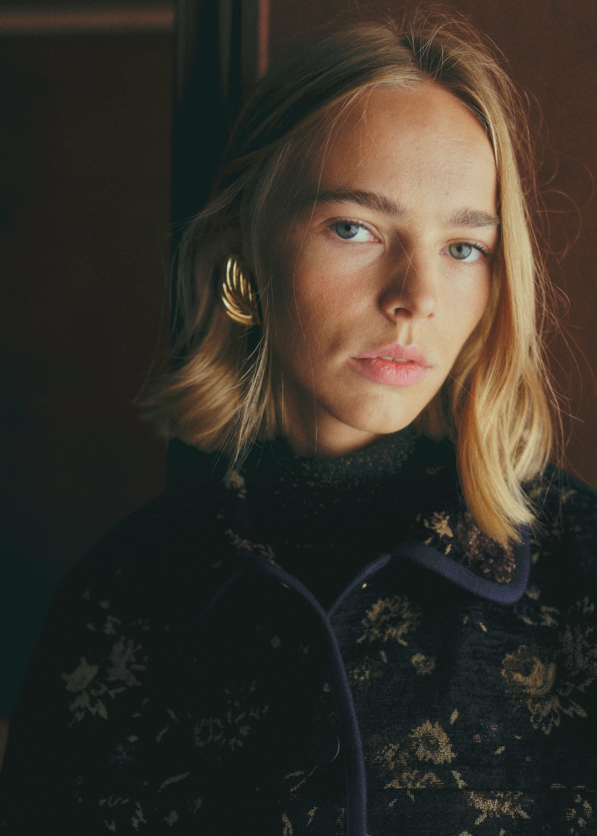 Veste MIO - Jacquard fleur vintage