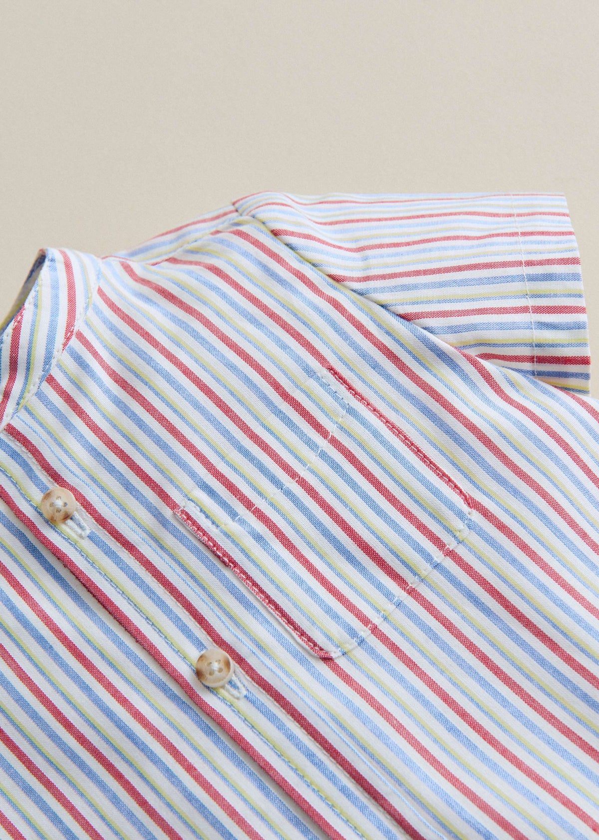 Chemise Benicio - Rayure Rouge Bleu Jaune