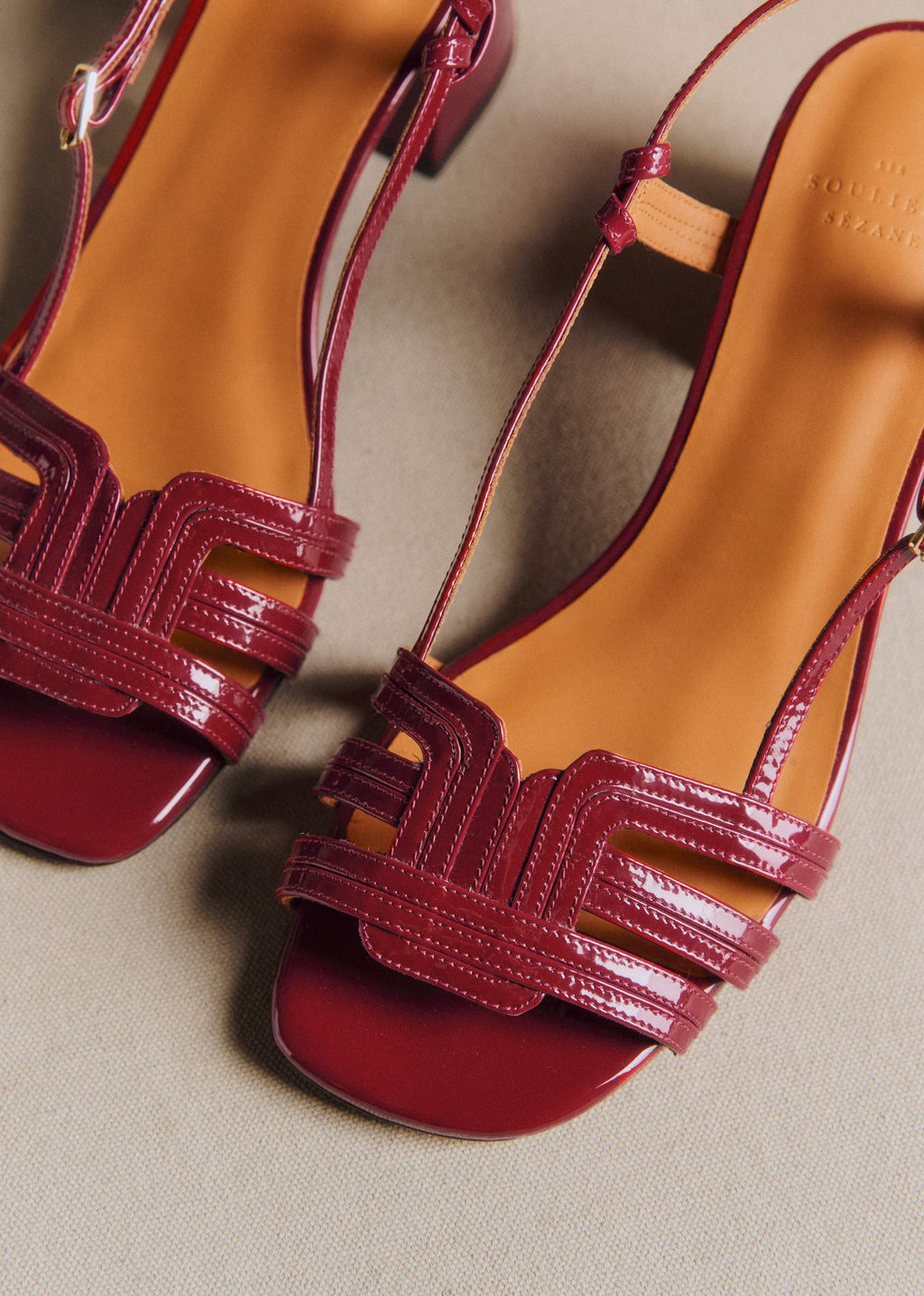 Sandales Josepha - Cerise Vernis