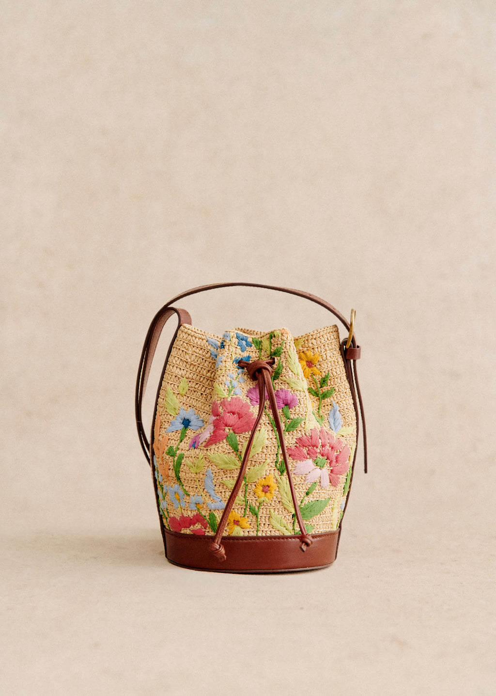 Bourse Mini Farrow - Raphia Broderie Fleurs Multico