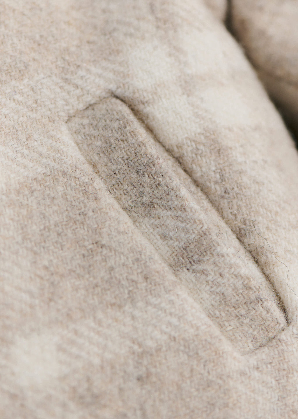 Manteau Abel - Carreaux Beige Écru