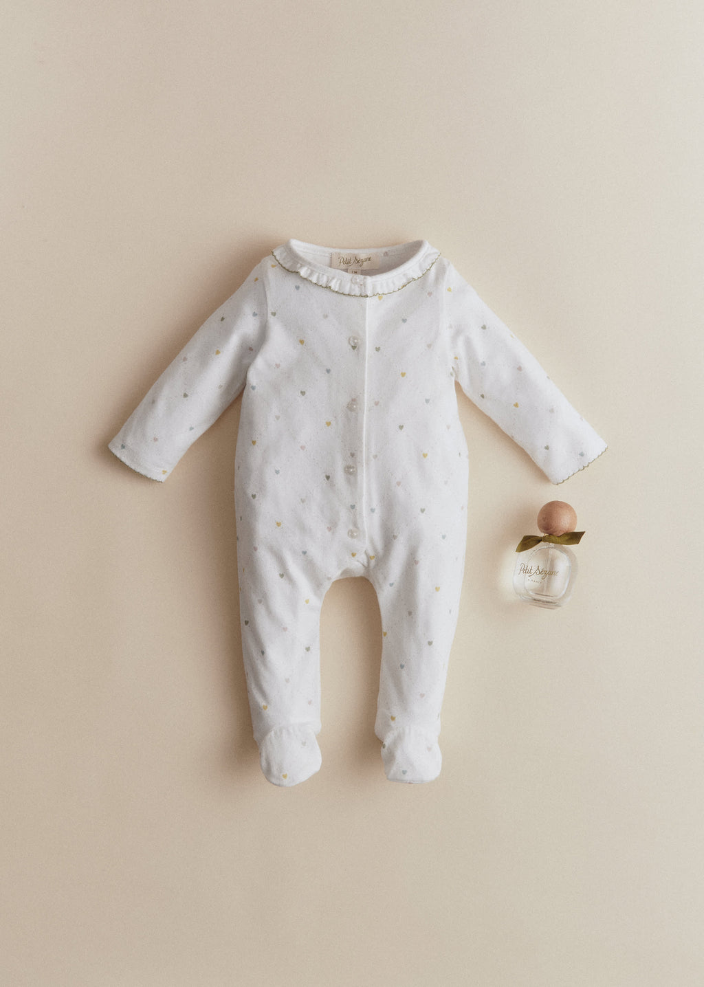 Pyjama Cléophée - Imprimé Coeur Croisillon Pastel