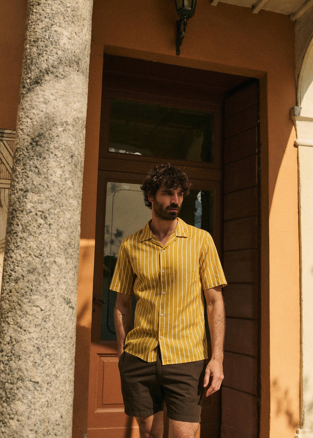 Chemise Holt - Moutarde Rayures Blanches