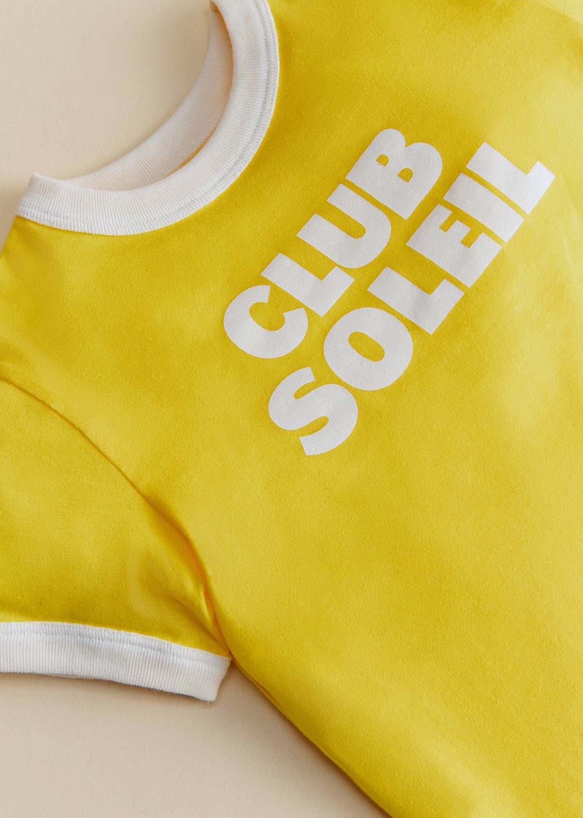 T-Shirt Club Soleil - Jaune / Ecru
