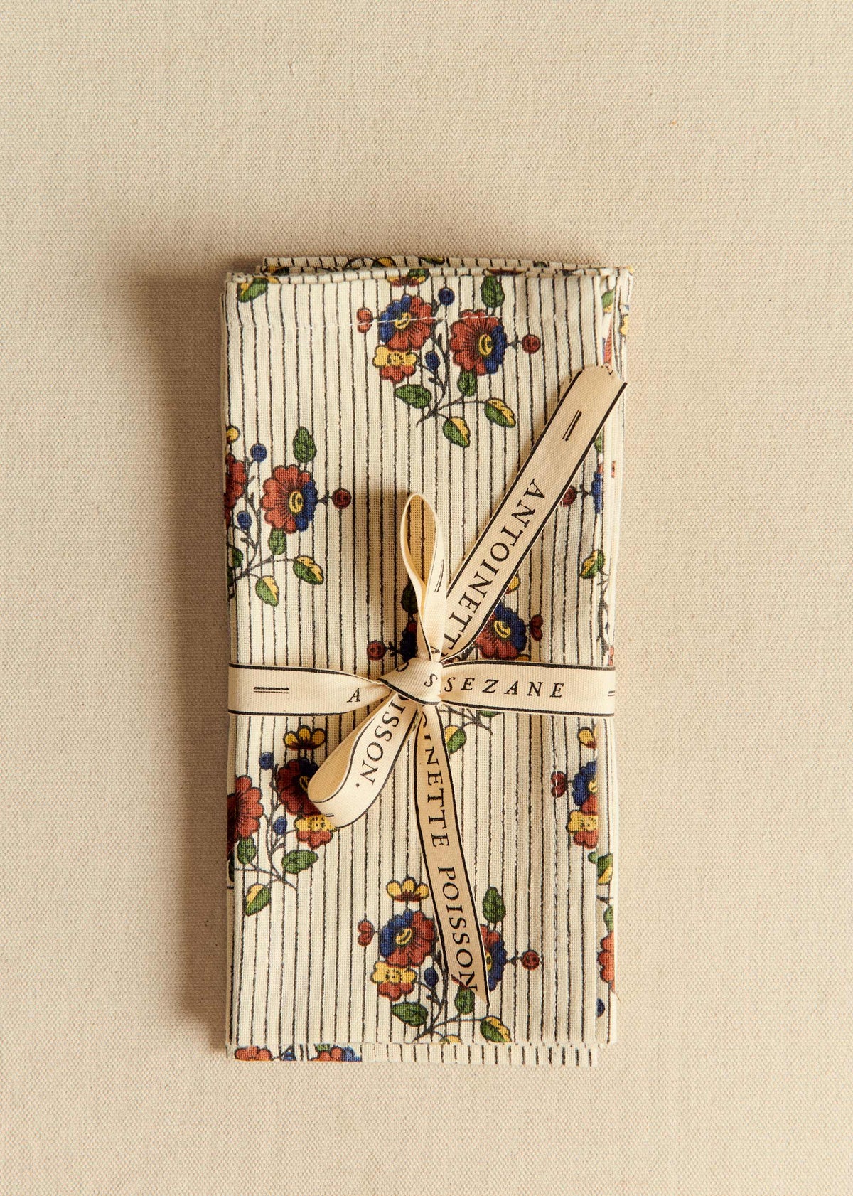 Set de 2 serviettes - Sézane x Antoinette Poisson - Imprimé Boutonnières