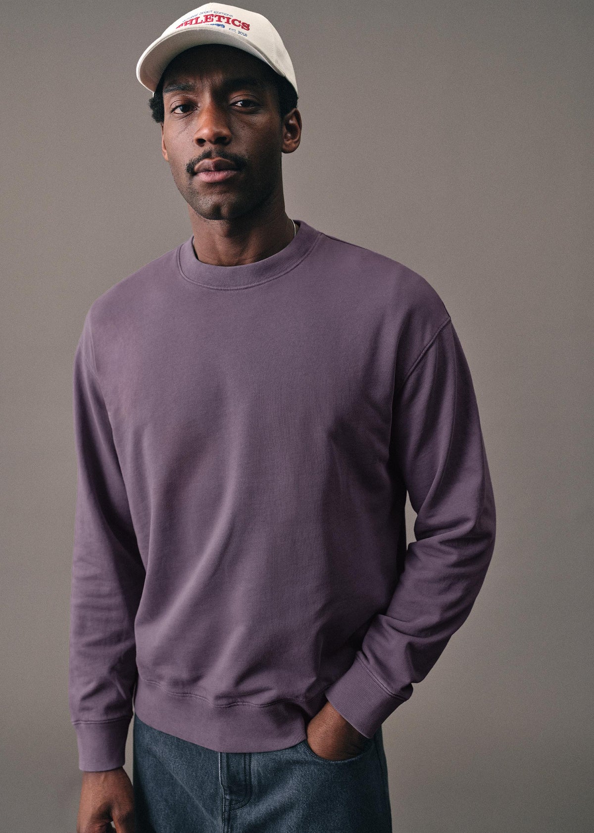 Sweatshirt Boxy - Mauve Délavé