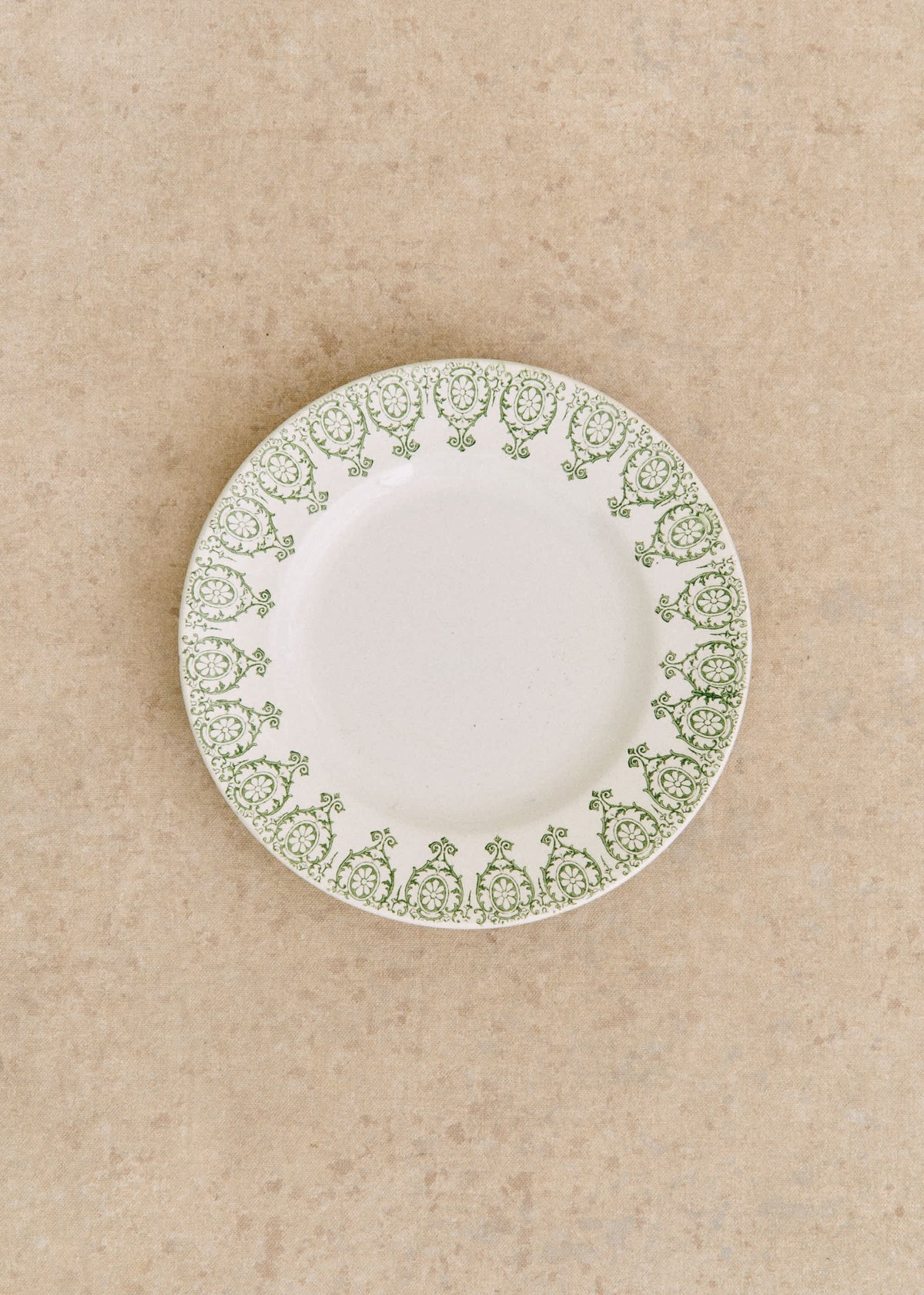 Assiettes Anciennes., Fresque - Lot de 5 assiettes plates - Décor n°17