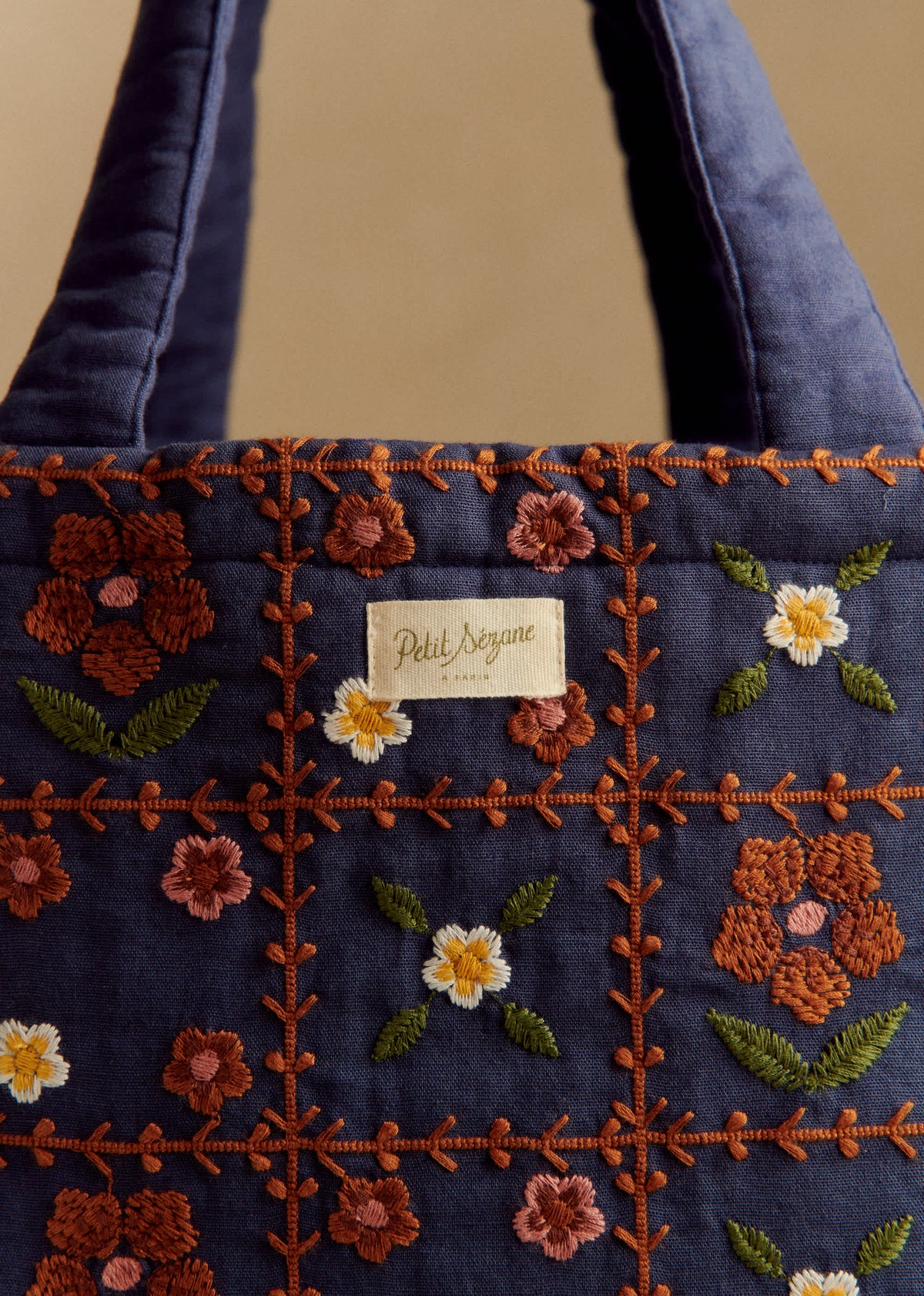 Cabas matelassé - Broderie Sol