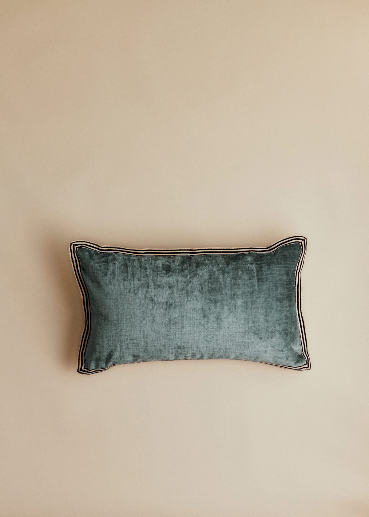 Coussin Velours Texturé - Petit modèle - Bleu