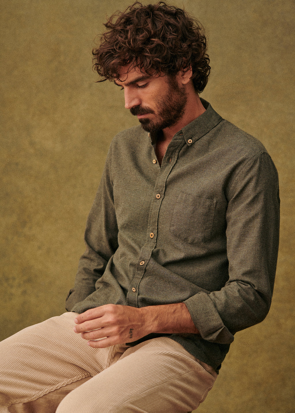 Chemise Charlie Flanelle - Kaki