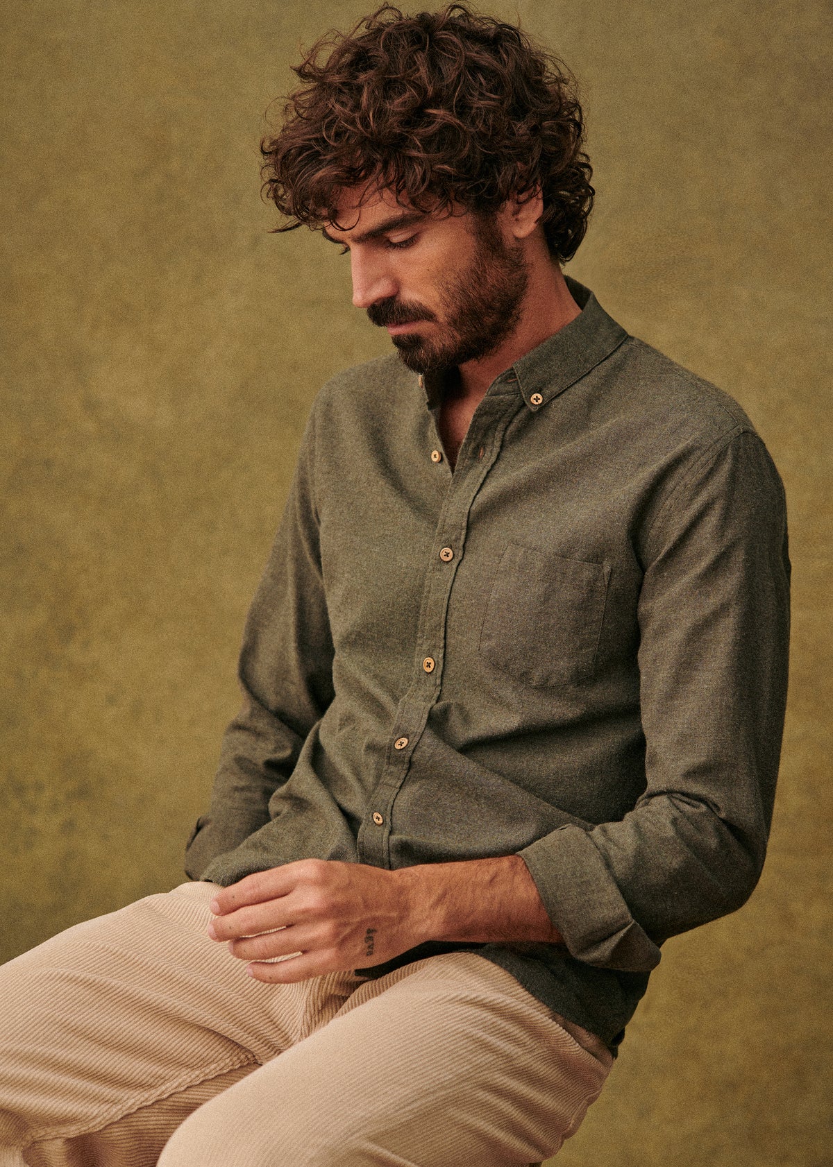 Chemise Charlie Flanelle - Kaki