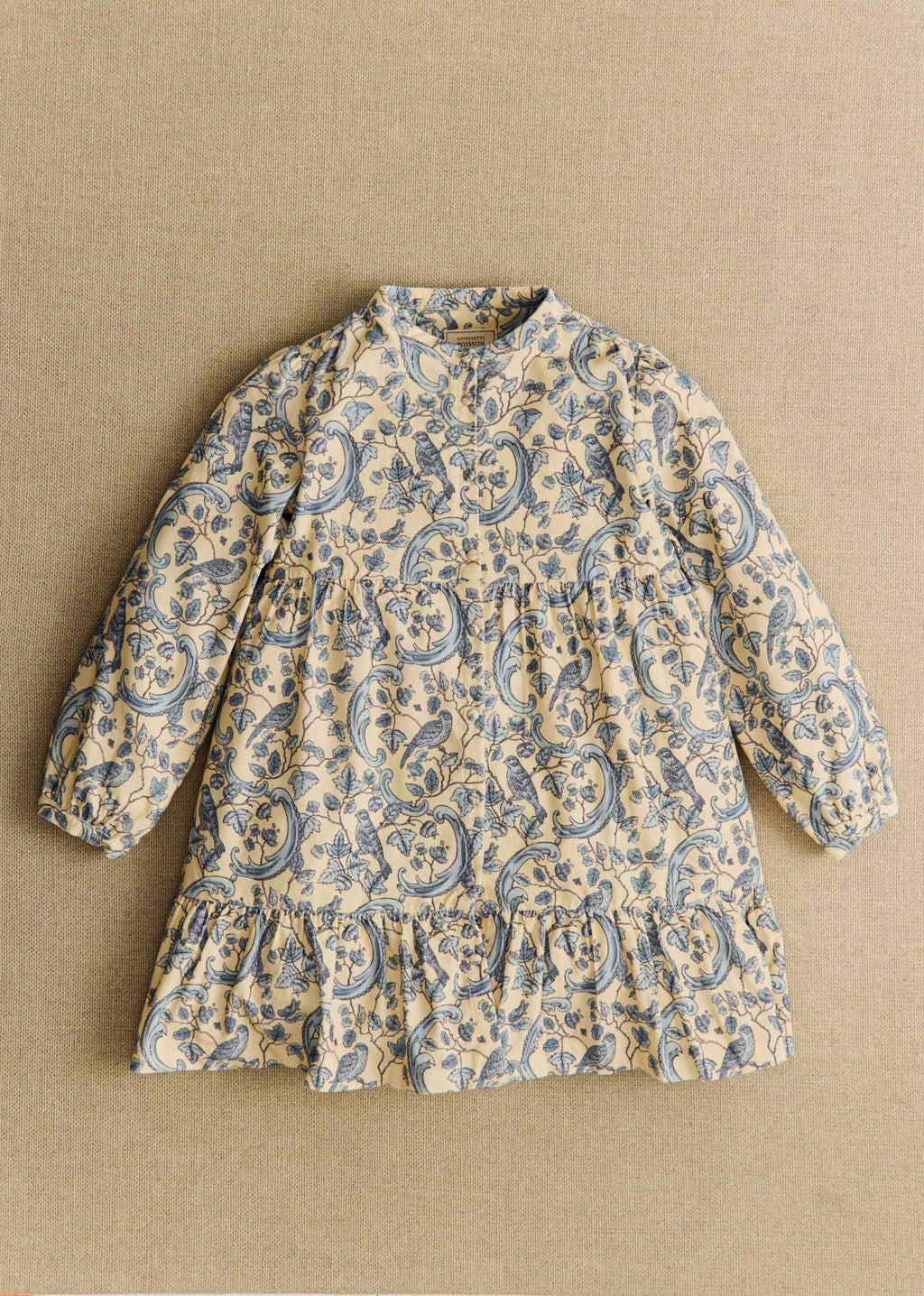 Robe Louise - Petit Sézane x Antoinette Poisson - Imprimé Oiseaux Bleus